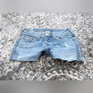 True Religion Denim Shorts Size 25